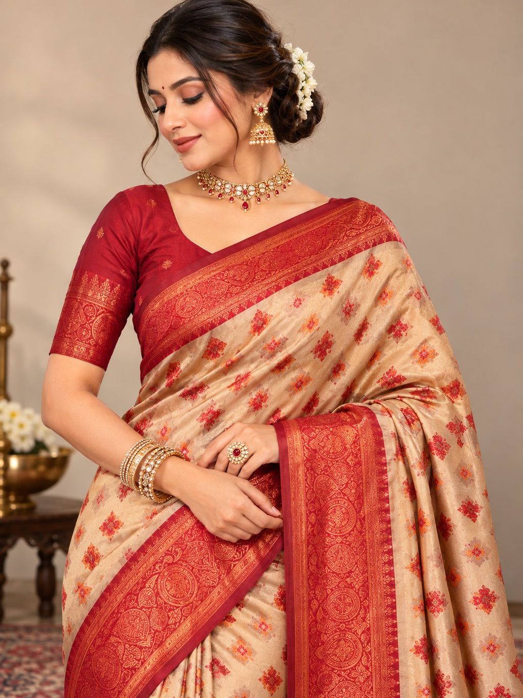Swarna Rakt Banarasi Saree – view 4