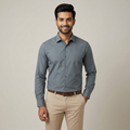 Model wearing the Slate Grey Shirt