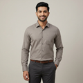 Model wearing the Taupe Grey Shirt