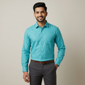 Model wearing the Turquoise Shirt