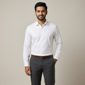 Model wearing the White Shirt