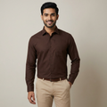 Model wearing the Chocolate Brown Shirt