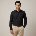 Model wearing the Black Shirt