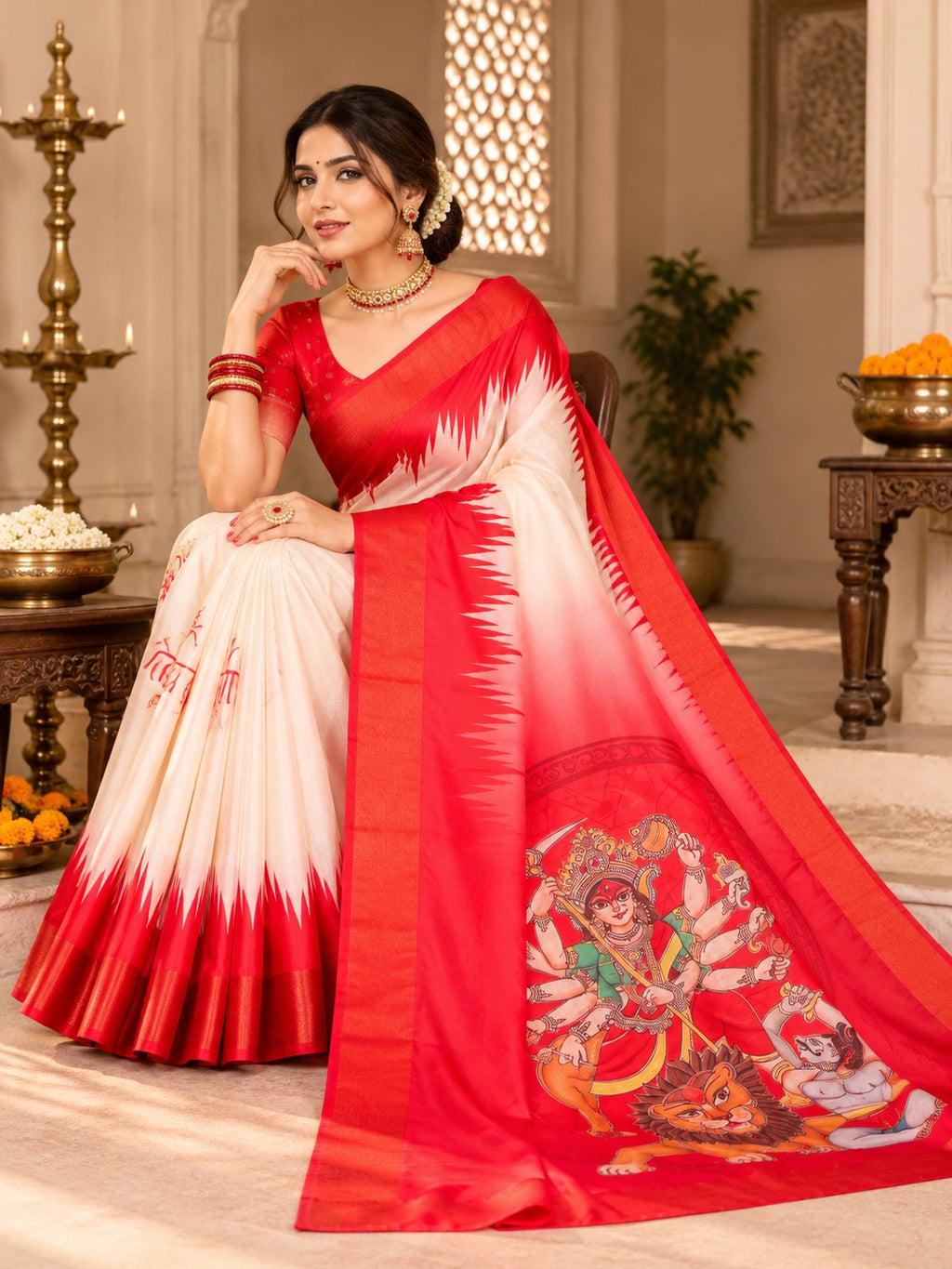 Durga Vahini Banarasi Saree – view 2