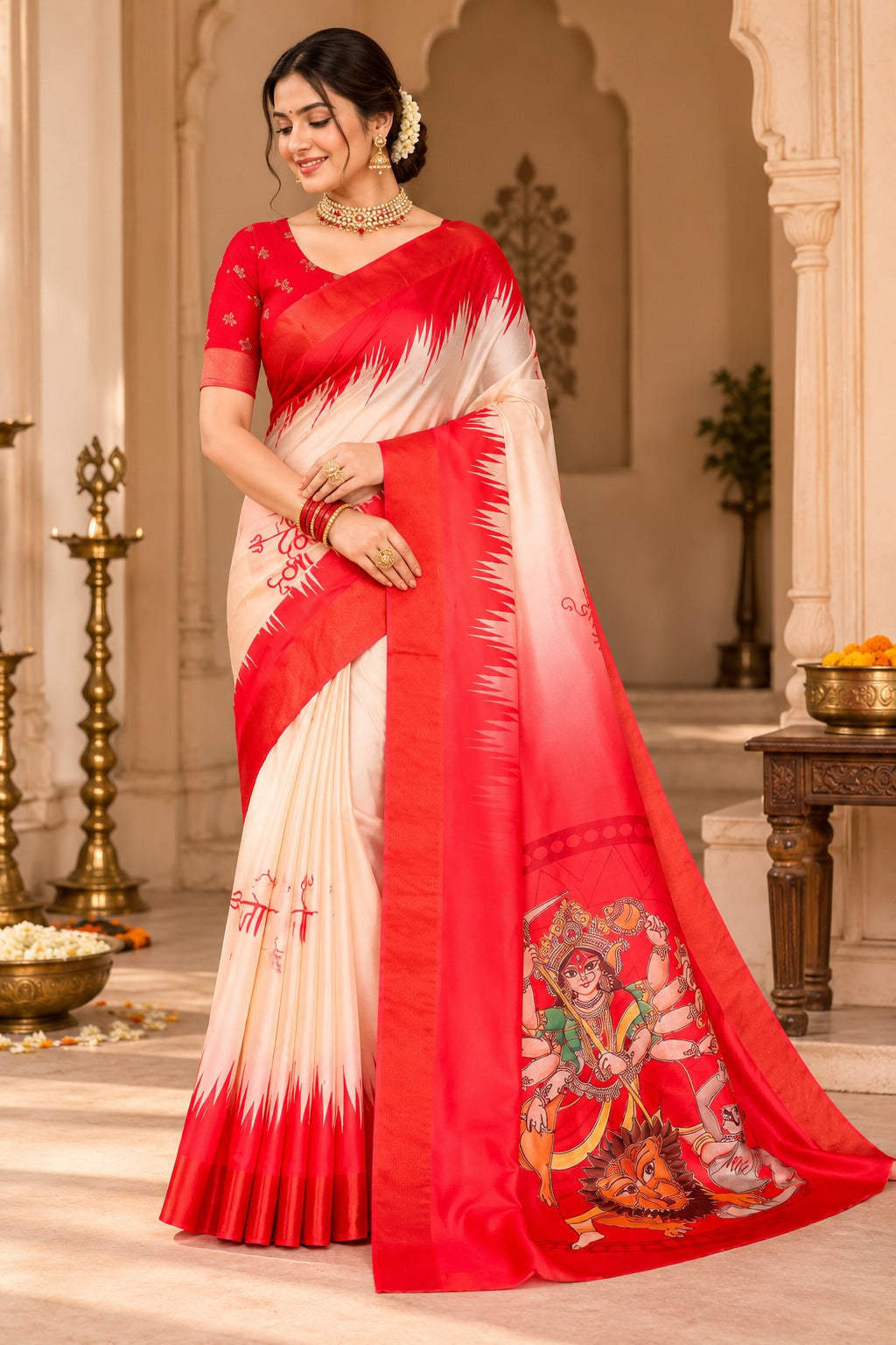 Durga Vahini Banarasi Saree – view 3