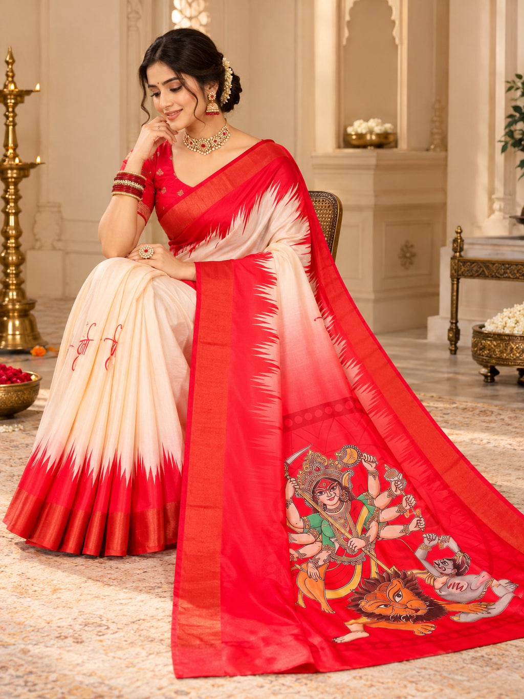 Durga Vahini Banarasi Saree – view 4