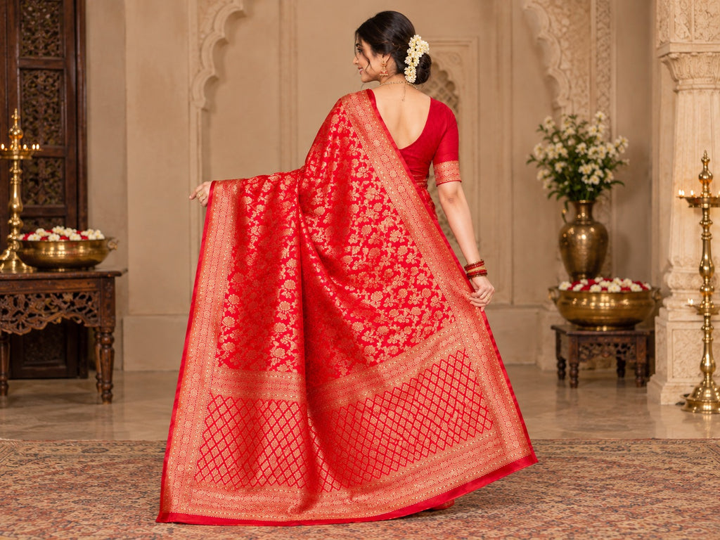 Laal Jaal Banarasi Saree – view 6