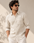 Natural Beige Cotton Shirt