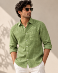 Leaf Green Cotton Shirt