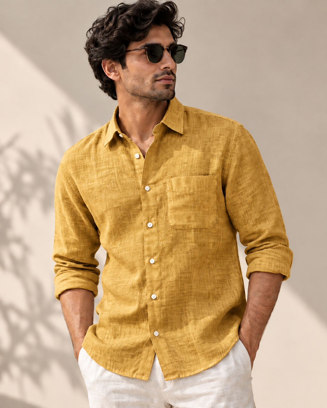 Mustard Cotton Shirt