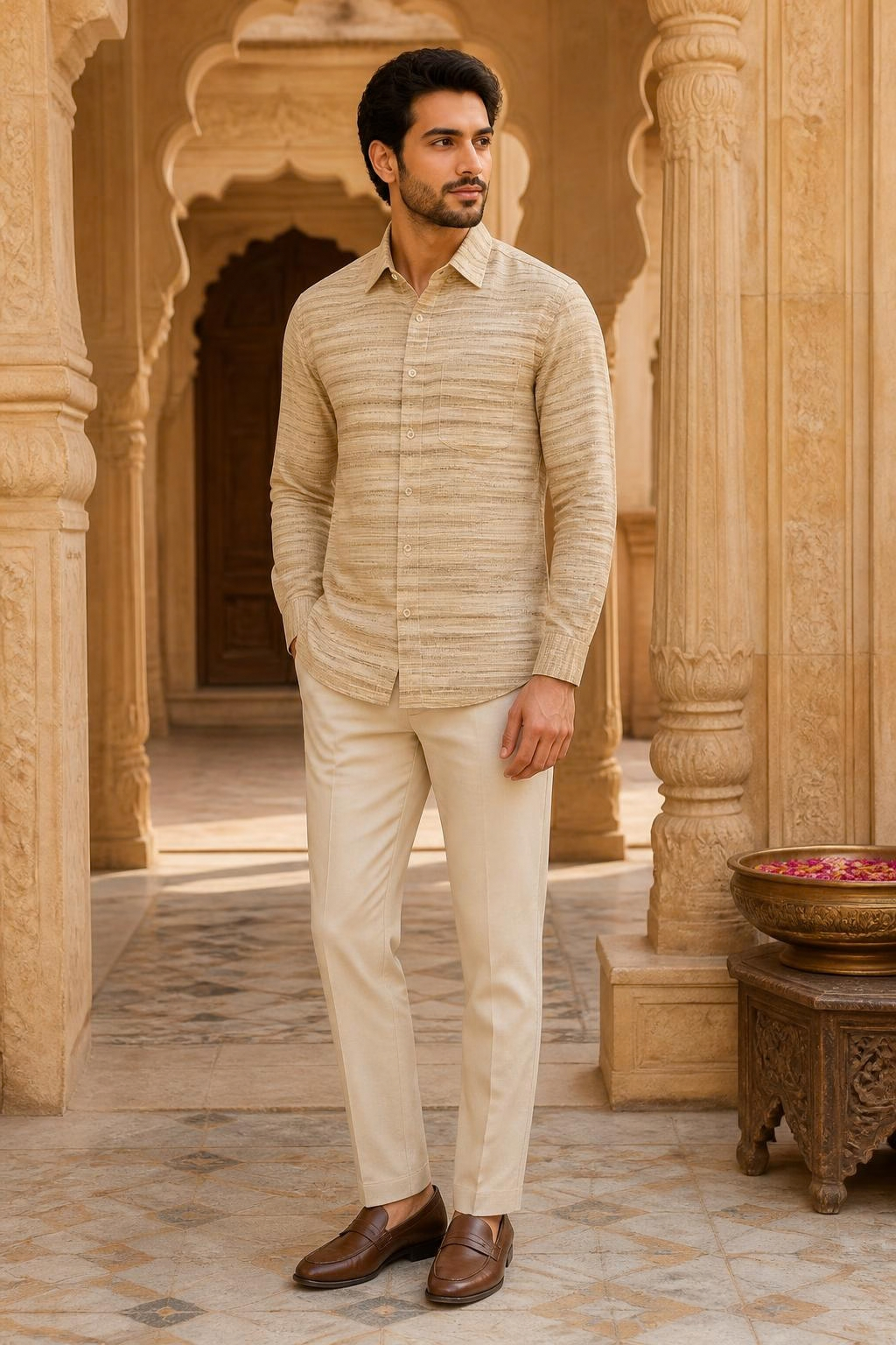 Rekha Premium Khadi Shirt – view 1